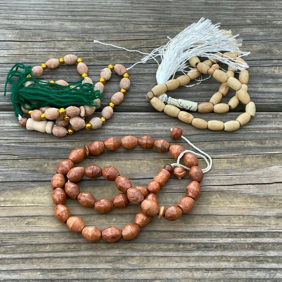 3 Tasbeeh Genuine Wood Prayer Beads Handmade Tasbeh Religious Islamic Beads X3 - Picture 4 of 12